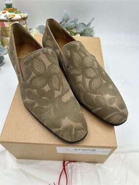 Men's Christian Louboutin dandelion floral suede loafers size 42/9 US made Italy